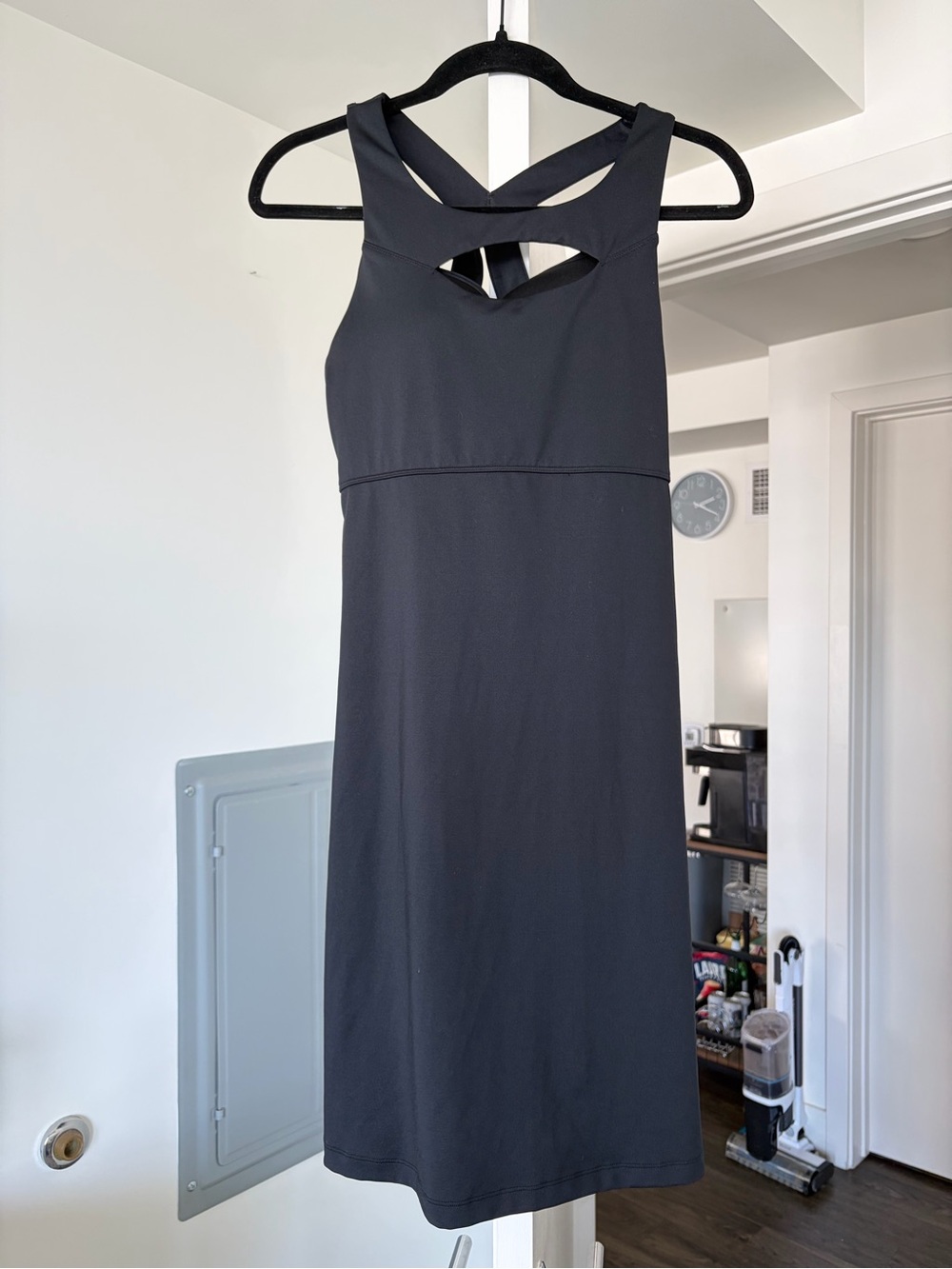Athleta Cutout Athletic Dress Built In Bra Black Size M